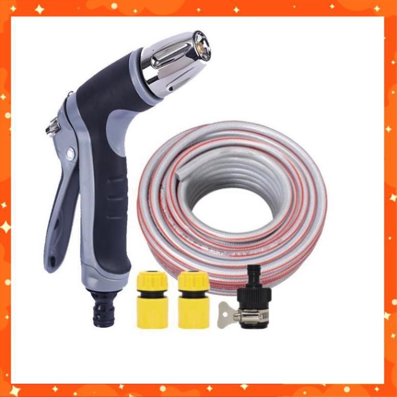 Bộ dây và vòi xịt rửa xe tưới cây tăng áp 3-5m  206817