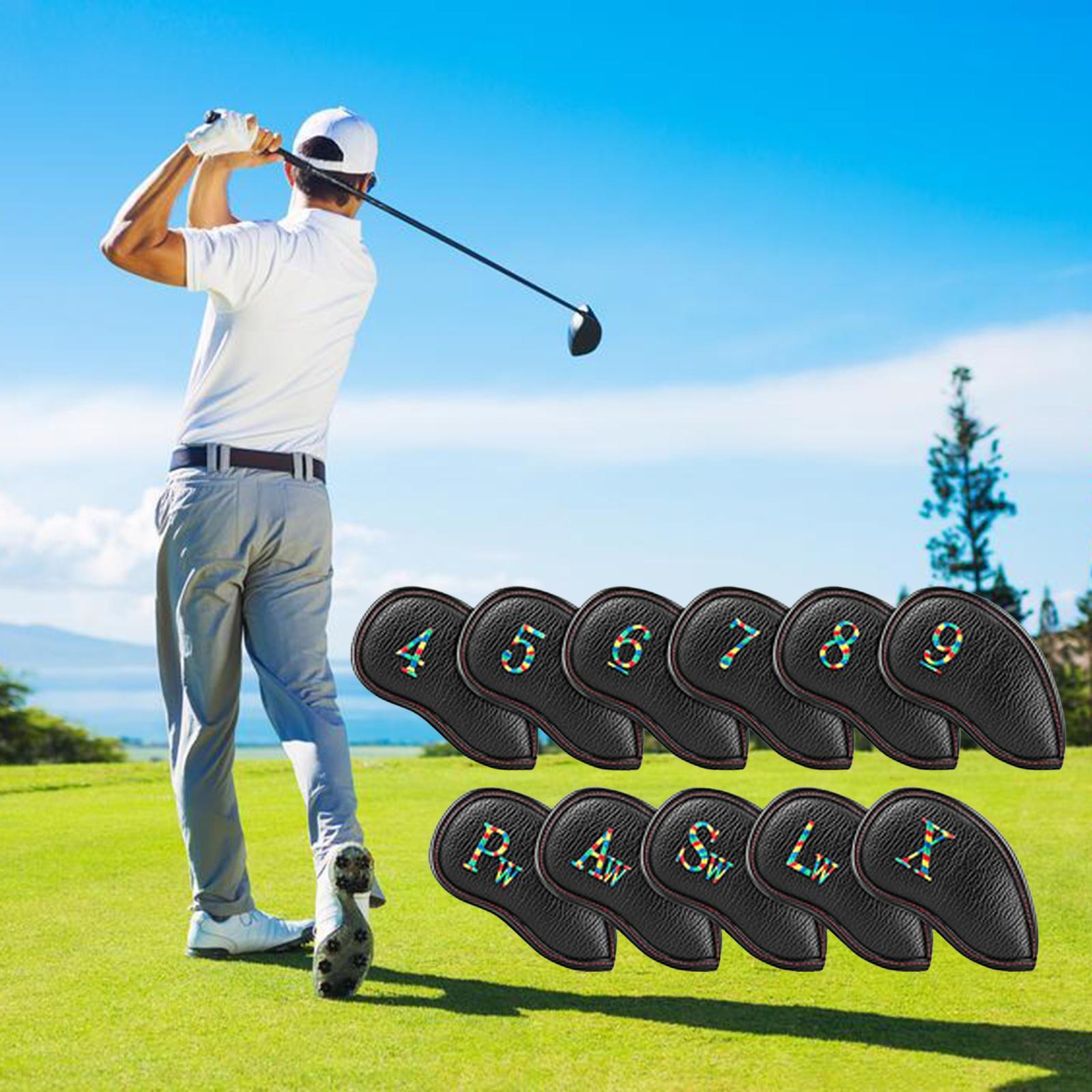 11x Golf Iron Headcover Supplies Gift Durable Club Head Cover for Beginner