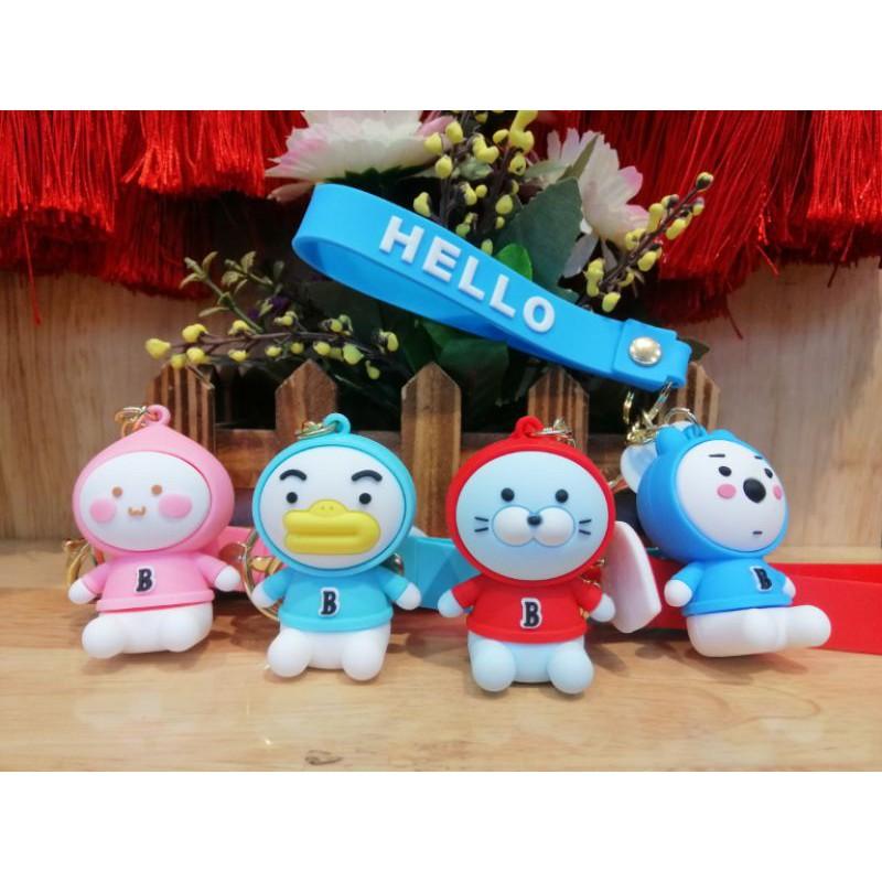 MÓC KHÓA NHÂN VẬT HOẠT HÌNH SILICON DÂY HELLO HÀNG ĐẸP