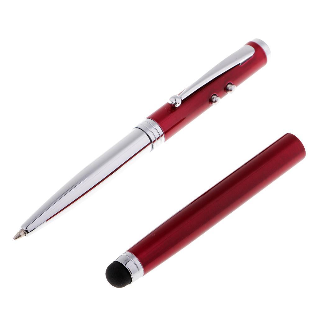 LED Laser Pointer Pen Capacitive Stylus Touch Screen Ballpoint Pen