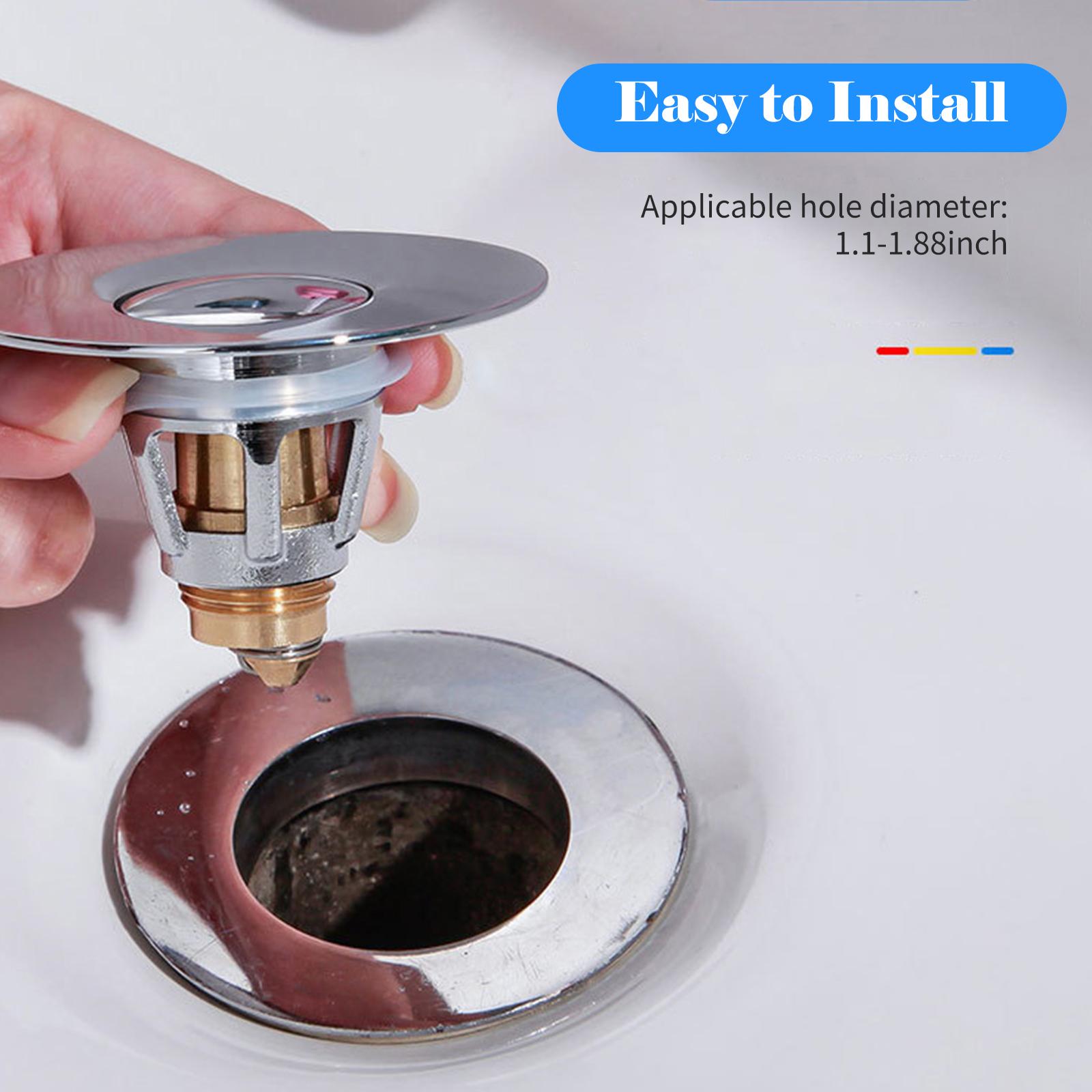 Nút lọc bật lên bồn rửa mặt lavabo nhà tắm bằng thép không gỉ, ngăn tóc và vật thể lạ, thoát nước