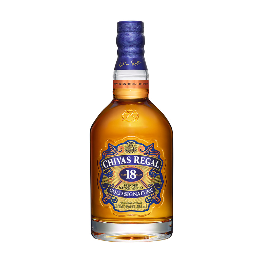 [Made in Scotland] Bộ sản phẩm rượu Chivas 18 Gold 700ml