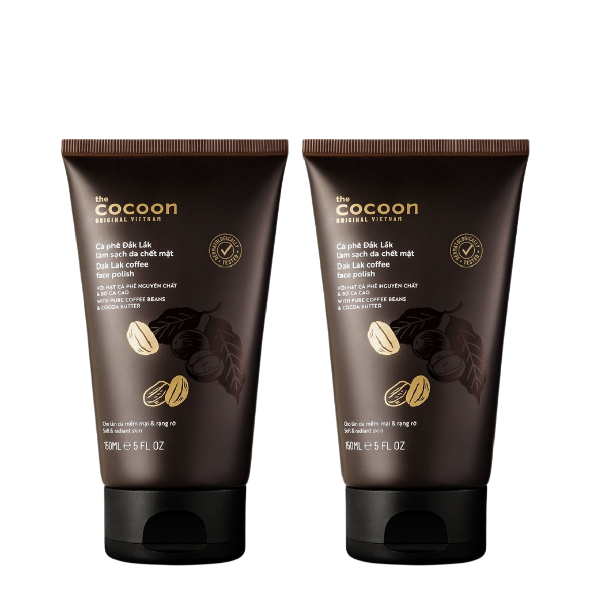 Combo 2 Cà phê Dak Lak làm sạch da chết mặt 150ml