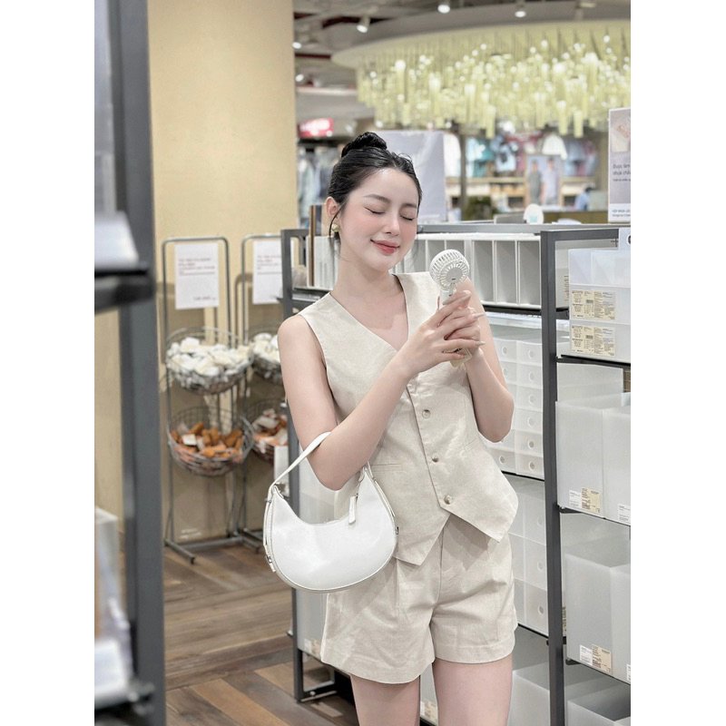 SET LINEN ÁO GHILE MIX QUẦN SHORT BASIC SIÊU XINH ĐỦ SIZE PHONG CÁCH MÙA HÈ NĂNG ĐỘNG