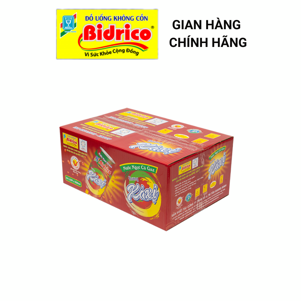 Nước Ngọt Có Gaz Bidrico ( Thùng 24 lon 330ml )