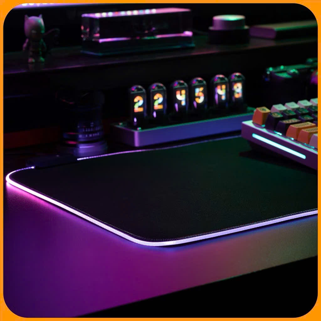 Miếng lót chuột LED RGB pad chuột gaming chơi game deskpad cỡ lớn viền sáng led chống trượt nhiều chế độ siêu đẹp – Hàng chính hãng