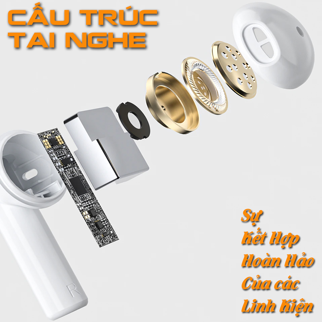 Tai Nghe Bluetooth Không Dây TWS QCY T12 BT 5.1 Điều Khiển Cảm Ứng Khử Tiếng Ồn Tự Động Kết Nối 380mAh Cổng Sạc Type C Tương Thích Với Các Dòng Điện Thoại Thông Minh -Hàng Nhập Khẩu