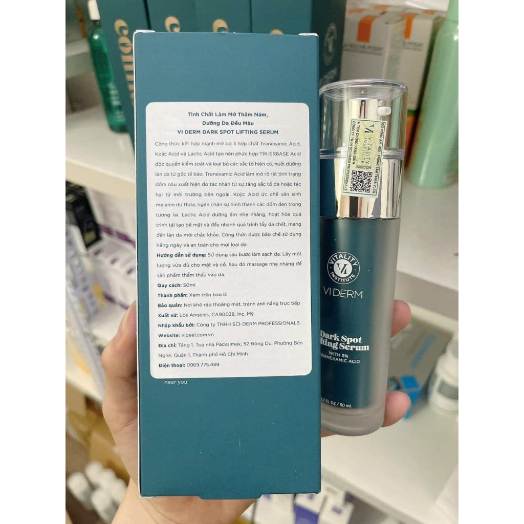 Tinh chất làm mờ thâm nám, dưỡng da đều màu VI Derm Dark Spot Lifting Serum 50ml
