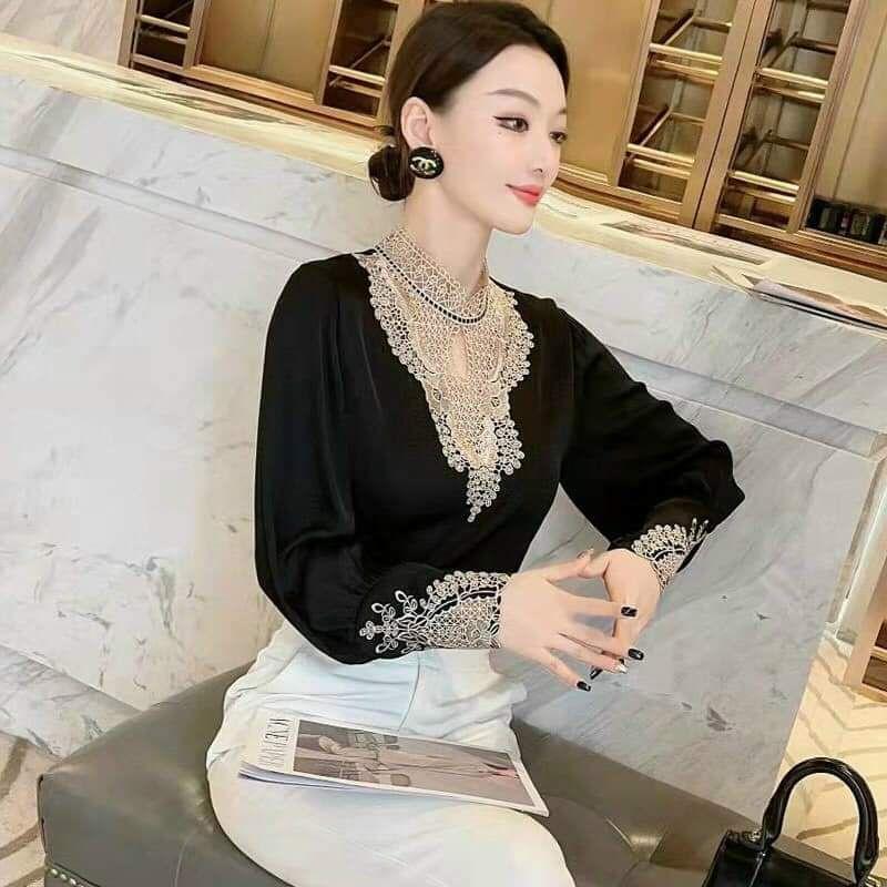 HÀNG NHẬP - ÁO KIỂU PHỐI REN CỰC SANG