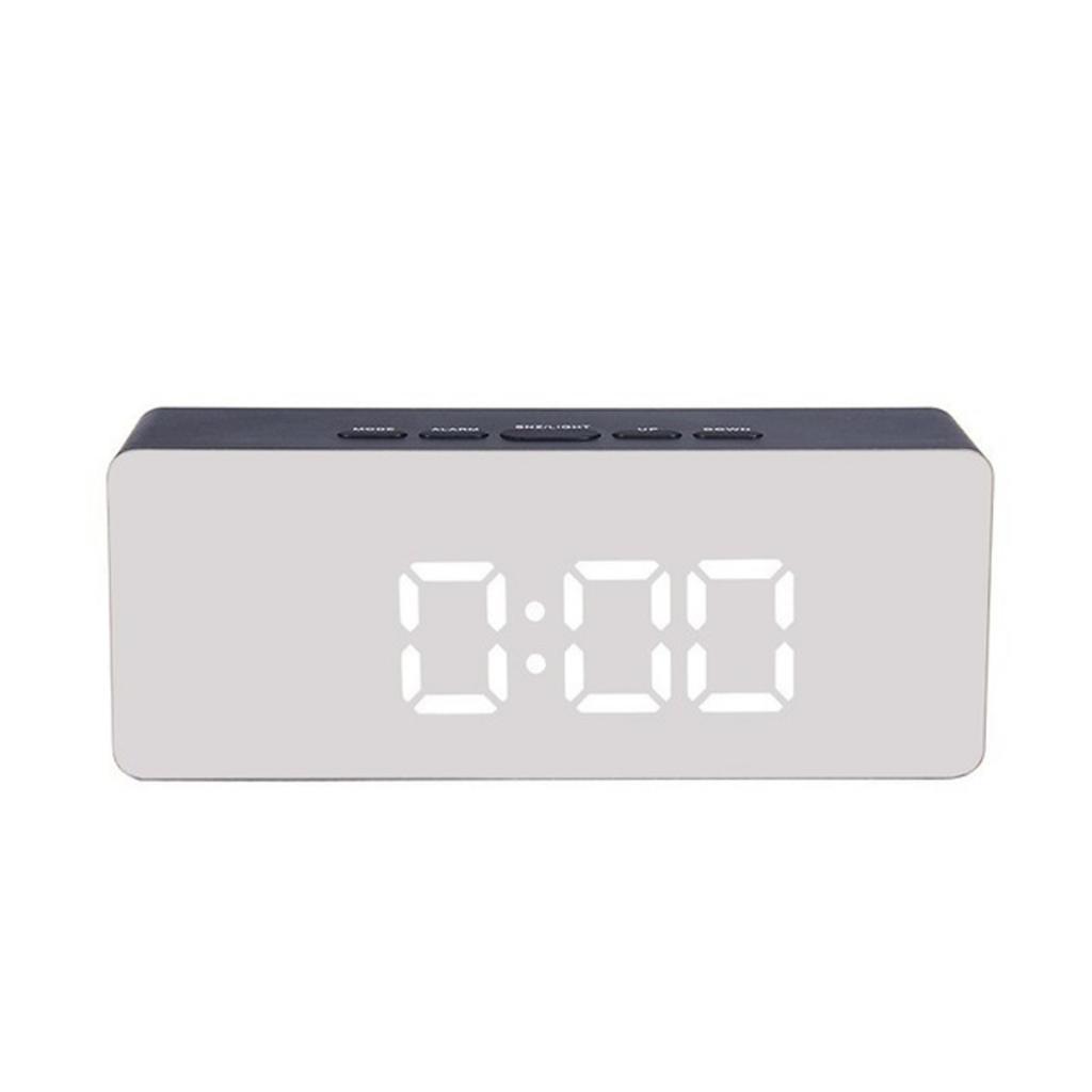 2 Pieces LED Digital Alarm Clock Indoor Temperature Display 12H/24H Desktop