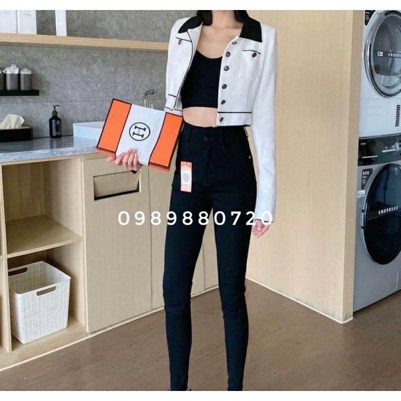 Quần Bò Giấy Nữ Quần Legging Nữ Cạp Cao Chất Đẹp Ôm Dáng SP3