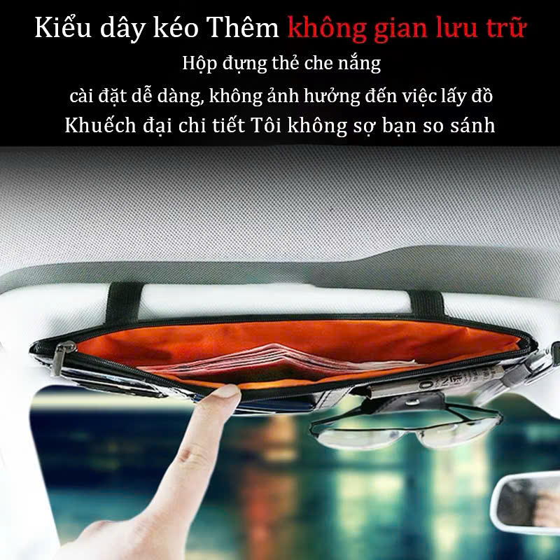Bán Chạy! Túi Treo Che Nắng Ô Tô Đa Năng – Giữ Giấy Tờ, Kính Mắt Gọn Gàng, Sang Trọng Cao Cấp