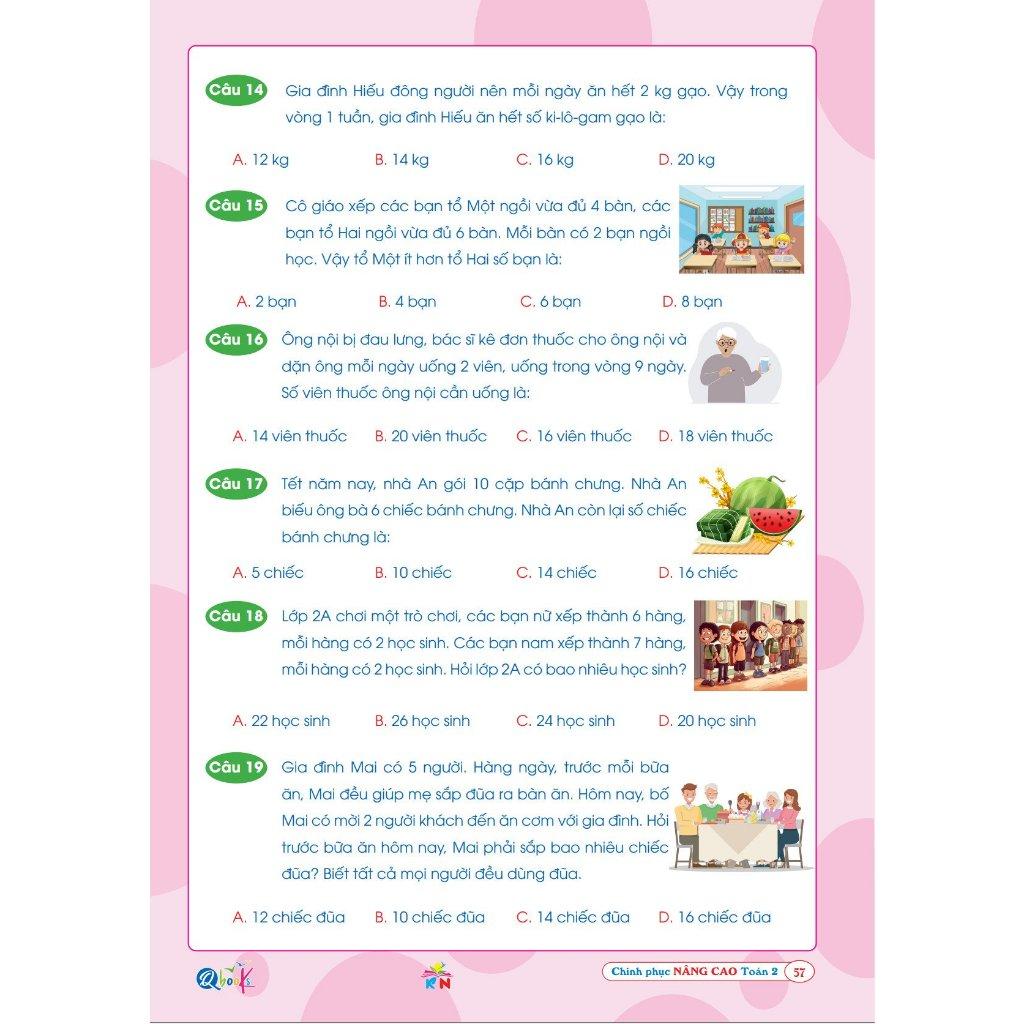 Chinh Phục Nâng Cao Toán Lớp 2 - Kết Nối Tri Thức Với Cuộc Sống - Cả Năm ( 1 Cuốn )
