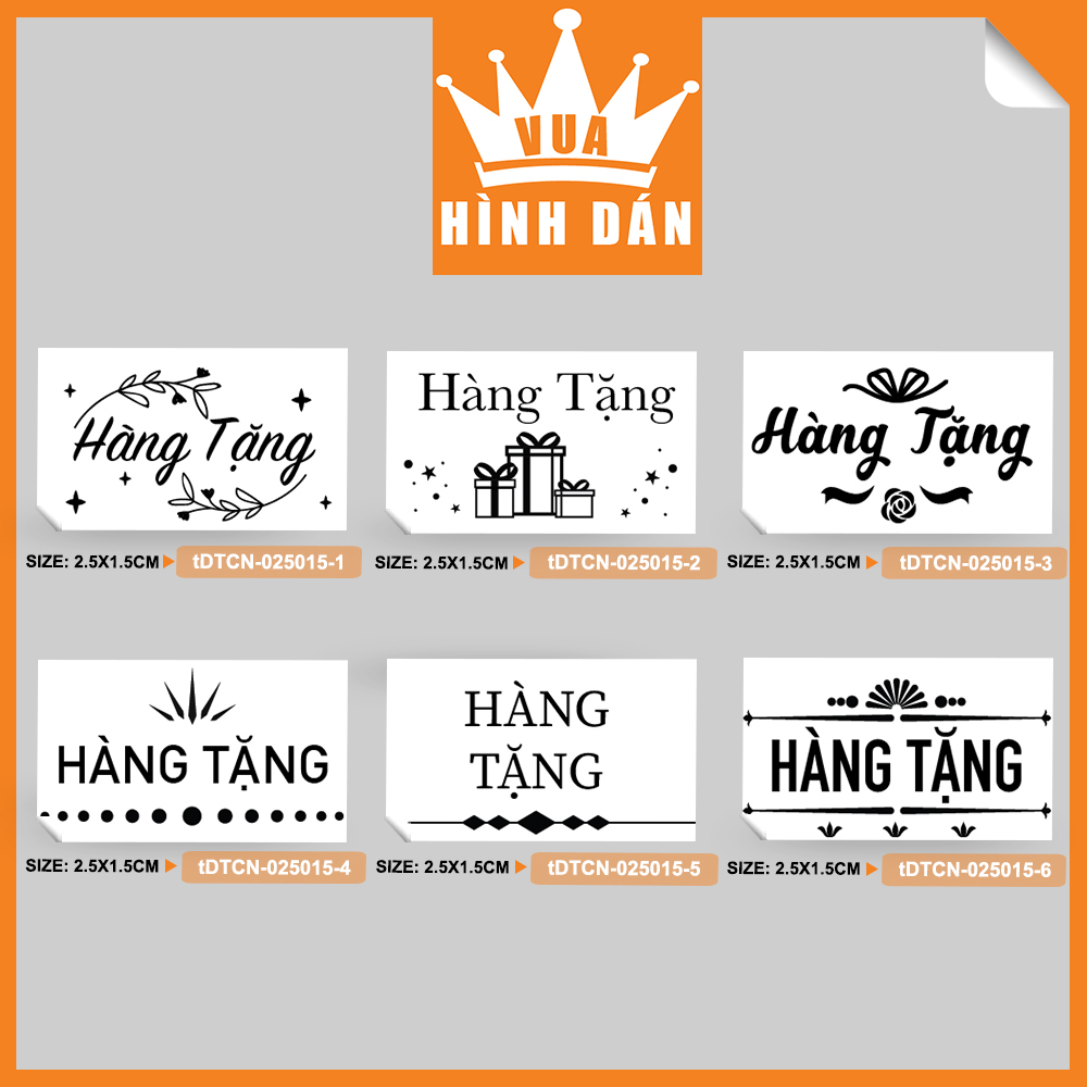 Set 100/500 tem / sticker hàng tặng nhãn dán siêu mini dành cho shop