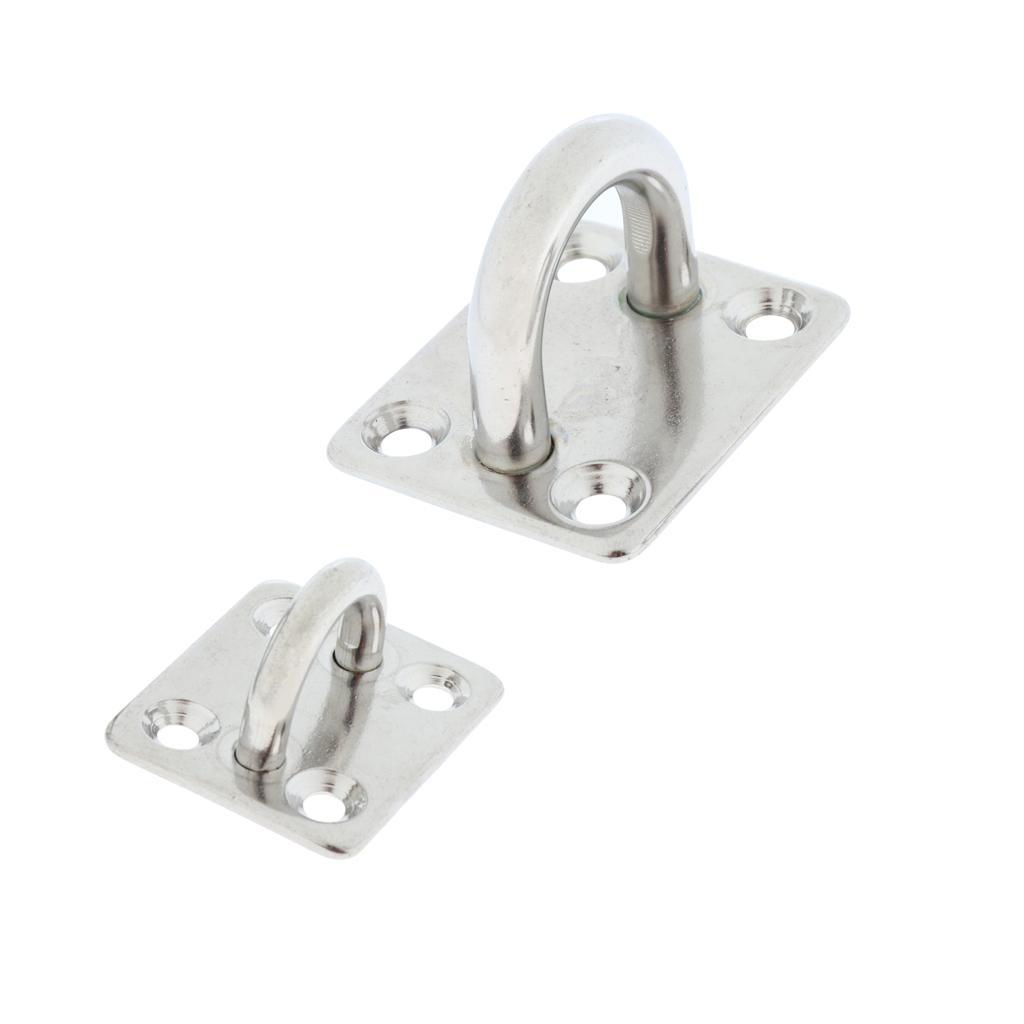 Heavy Duty Anchor 304 Stainless Steel Boat Square Eye Plate, for Yoga Swings Hammocks, Boat Rigging, Marine Deck Hardware