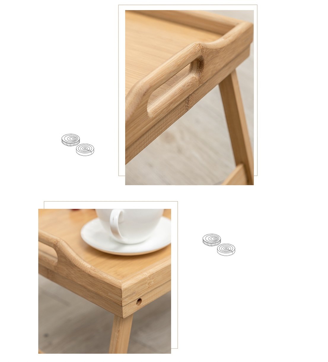 Bàn Tre Ăn Uống Làm Việc 2in1 Xếp Gọn