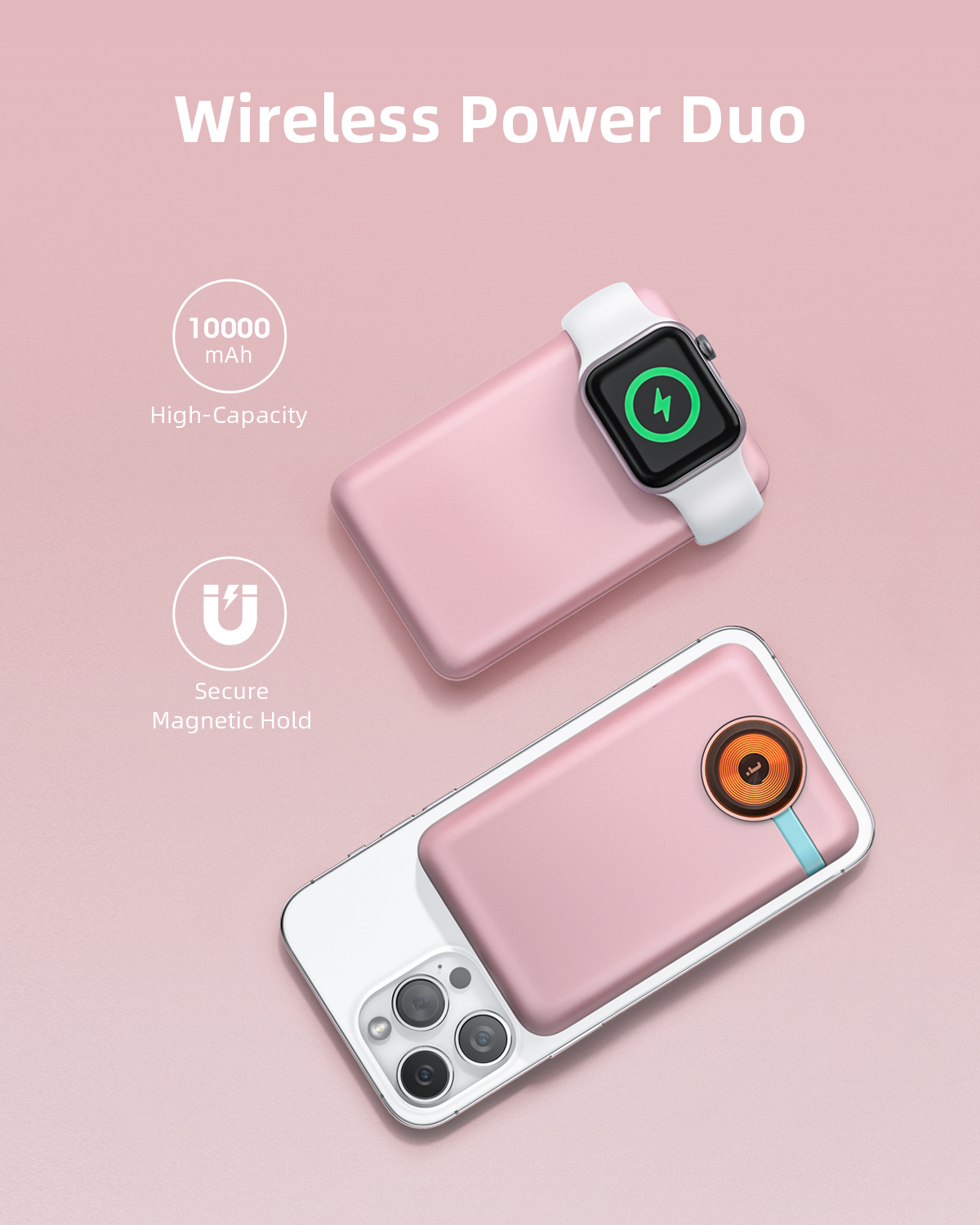 Pin Sạc Dự Phòng Không Dây Innostyle Powermag Duo 2in1 10000mAh - Thiết kế nhỏ gọn, sạc không dây, hàng chính hãng