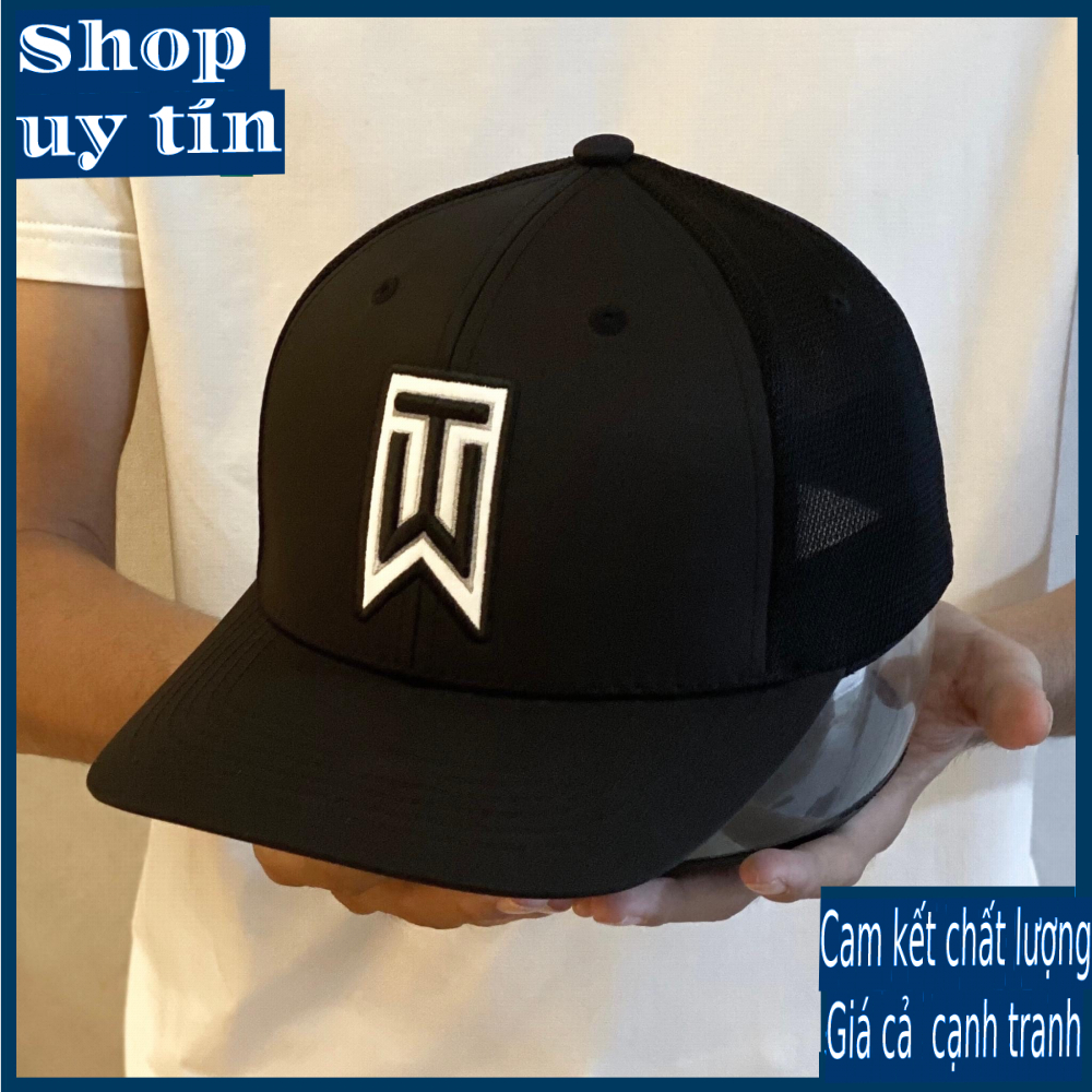 Freeship - MŨ NÓN KẾT LƯỠI TRAI BÍT ĐUÔI THÊU LOGO TRẮNG THỜI TRANG NAM NỮ CAO CẤP - nhiều màu - màu xanh / màu đen/ màu trắng