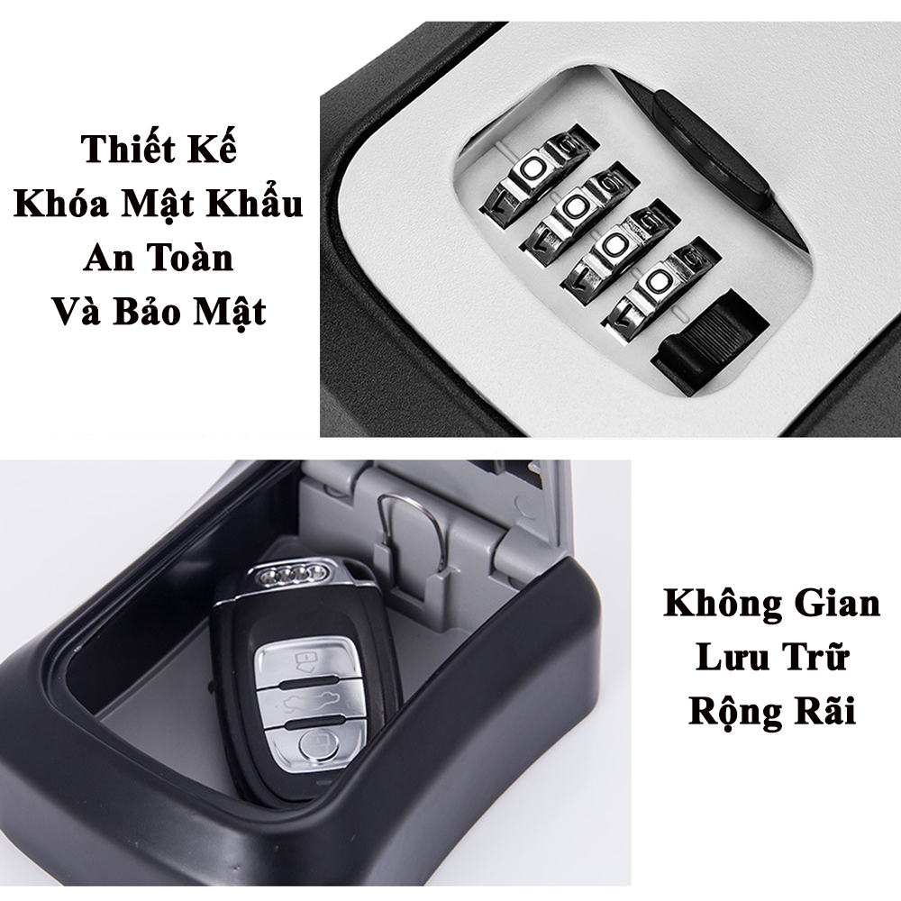 Hộp Khoá LockBox Có Móc Treo KUNBE Đựng Chìa Khóa Treo Tường Cho Homestay