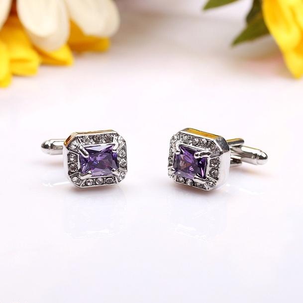 KHUY MĂNG SÉT CAO CẤP - Cufflinks đá hồng