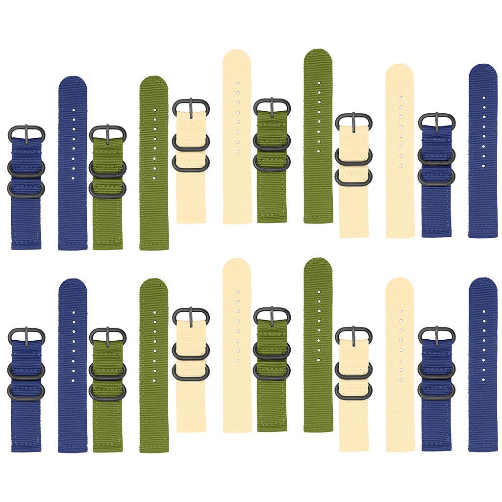 Nylon Watch Band Strap with Stainless Steel Buckle 24mm