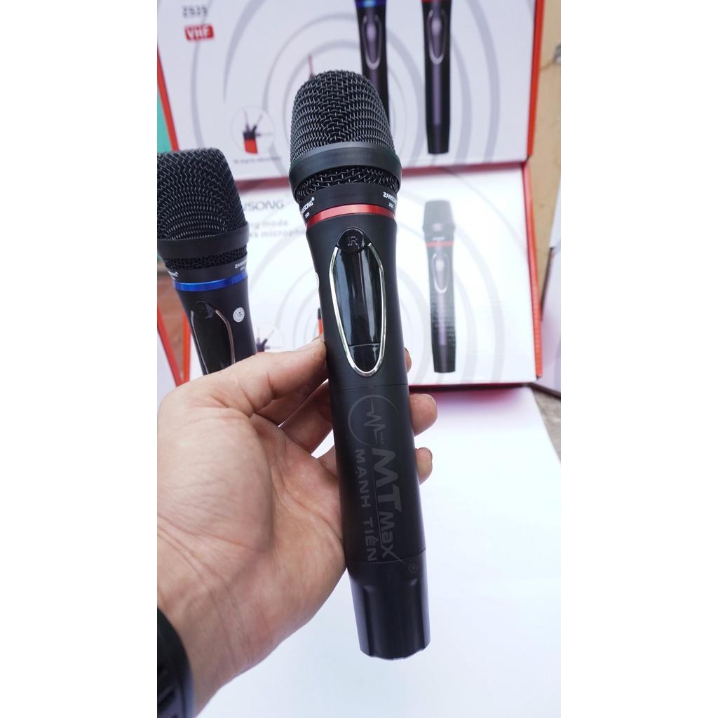 Micro Đa Năng Karaoke Zansong ZS25 dùng cho Loa Kéo, Âmli, Mixer, Sound Card- Mic Không Dây ZS25 Kèm 2 Cái Pin Sạc