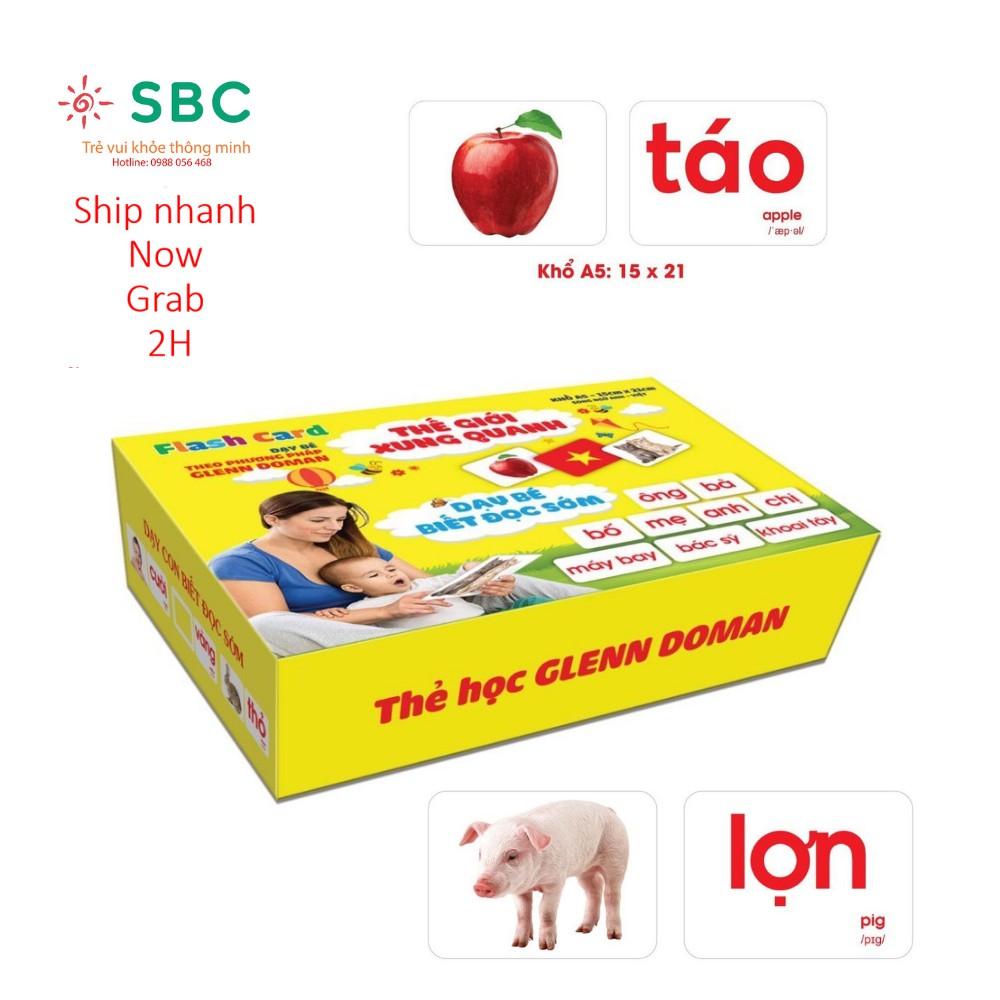 Thẻ học thông minh TGXQ size A5 15x21cm 100 thẻ 15 chủ đề ivory 400 flashcard