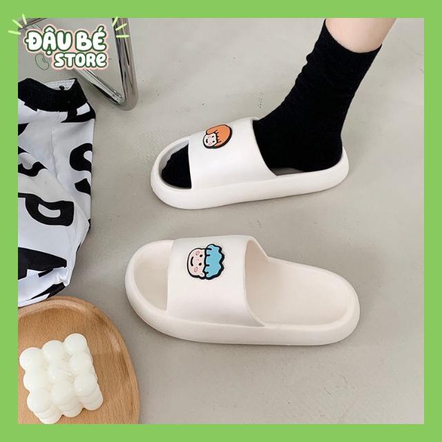 Dép Đế Bánh Mì / Mỳ Ulzzang Boy &amp; Girl - Dép Lê Nữ Quai Ngang Hottrend Nhiều Màu Siêu Êm Chống Trơn Trượt - Daube - D002