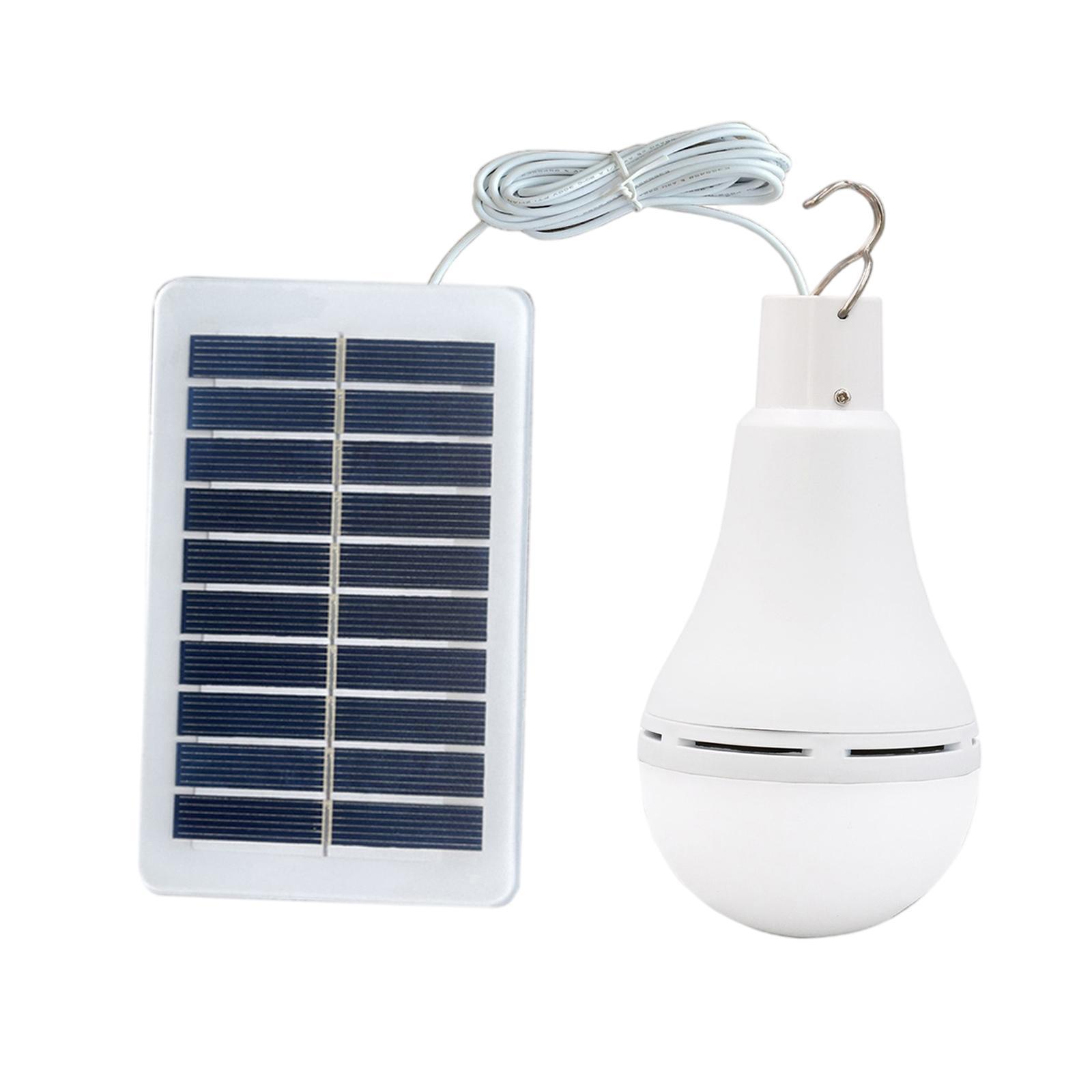 LED Solar Light Bulbs Lamp Lantern Light with Hook for Outdoor Indoor Garden Hiking