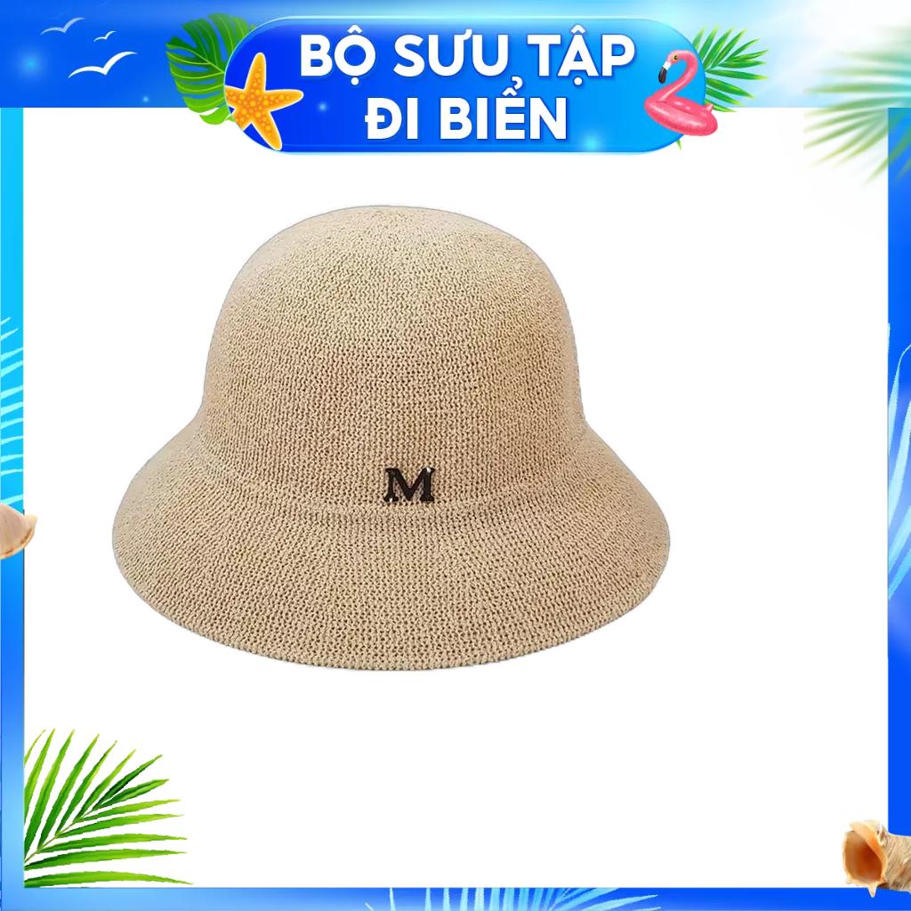 Nón Len Rộng Vành Chữ M Jussy Fashion Mũ Cói Vintage Đi Biển Kiểu Dáng Nhiều Màu Đẹp Chất Len Đan Dày Nhiều Màu