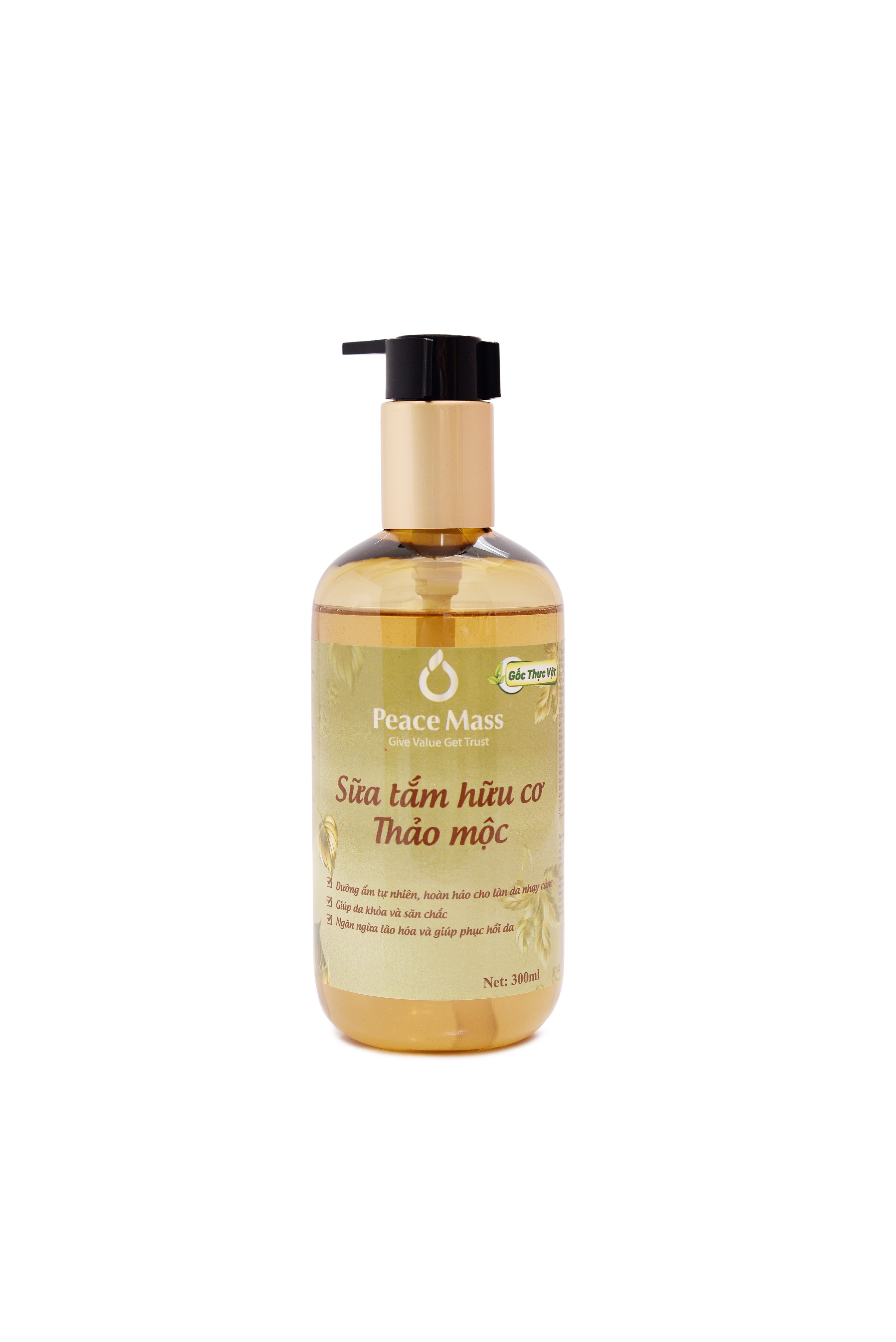 RBSC5 Combo Sản Phẩm Gốc Thực Vật Peace Mass Nước Rửa Bình Sữa 250ml (Chai tạo bọt) + Sữa Tắm Thảo Mộc 300ml (Thuộc nhóm Sản phẩm Lành tính / Sinh học)