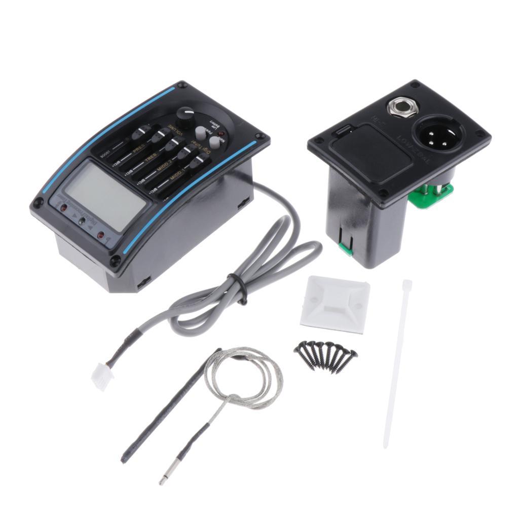 5-Band EQ Equalizer Guitar Pickup Preamp Piezo Pre-Amp Amplifier System