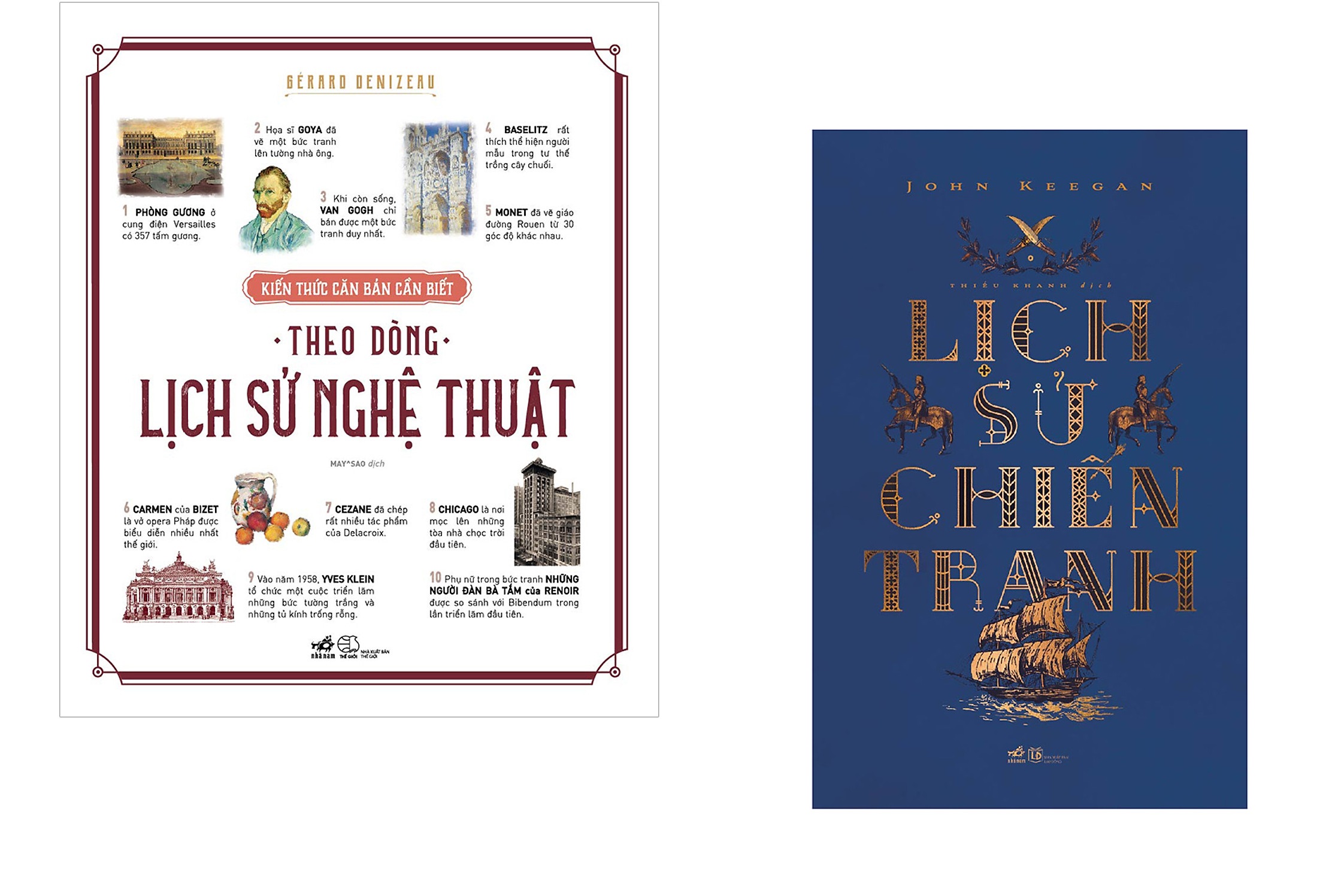 Combo 2 cuốn sách: Kiến thức căn bản cần biết – Theo dòng lịch sử nghệ thuật  + Lịch sử chiến tranh