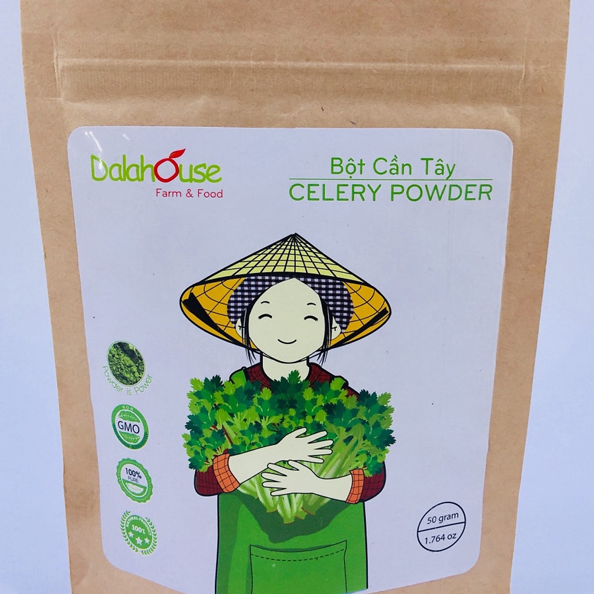 Cần tây sấy lạnh Dalahouse - Combo 3 bịch 50gr - Hữu cơ, nguyên chất, có quà tặng kèm