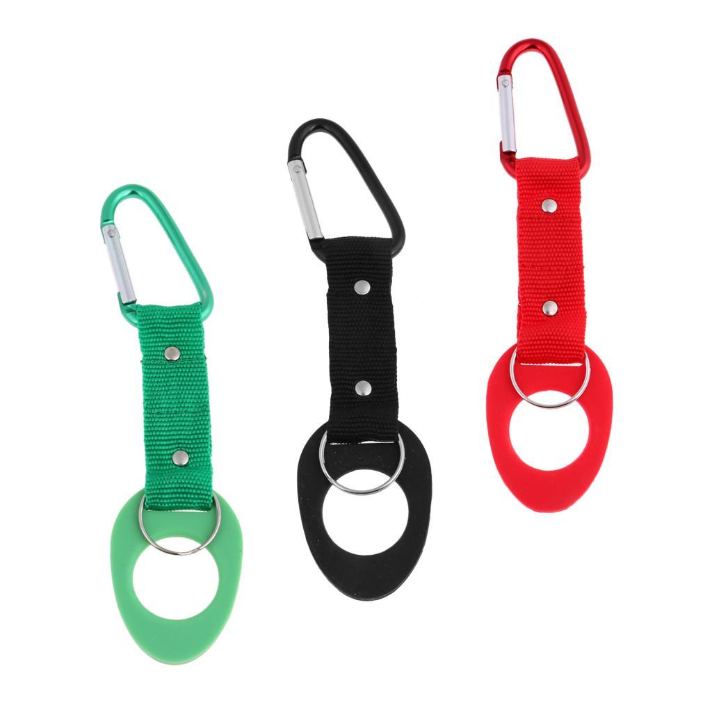 5pcs Buckle Keychain Bottle Holder Strap Quick Release Carabiner Multi-function Outdoor Camping Tool