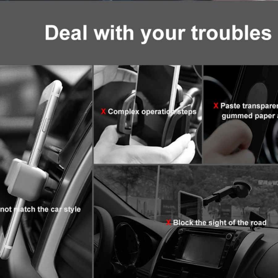 Bộ đế giữ điện thoại dùng trong xe hơi Baseus Osculum Type Gravity Car Mount LV374