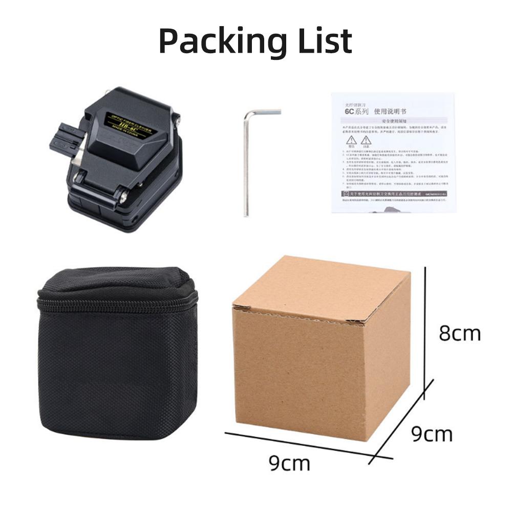 HB-6C Optical Fiber Cleaver Cable Cutting Tool High Precision Optical Fiber Cleaver Stable Angle Stainless Steel Slides