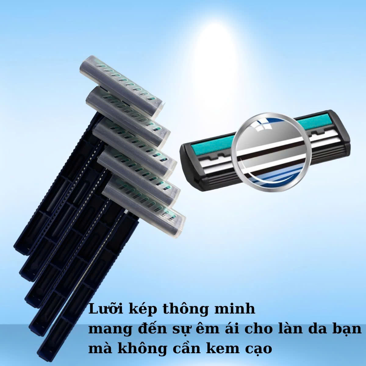 Dao Cạo Râu Avatar 2 Lưỡi Kép Thân Nhựa Dành Cho Nam Giới (Set 5 Cây)