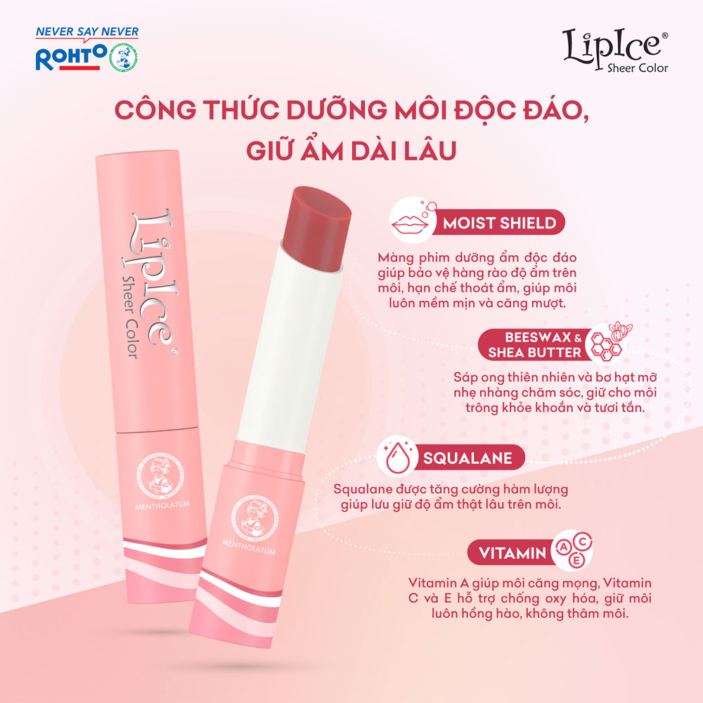 Son dưỡng hiệu chỉnh sắc môi màu tự nhiên LipIce Sheer Color 2.4g (Phiên bản 2023)