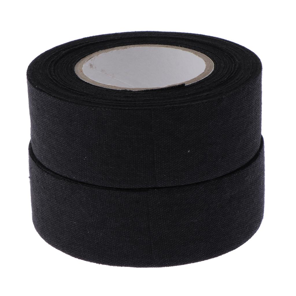 2Rolls Wearproof Skid Resistance Sports Ice Hockey Stick Tape Black