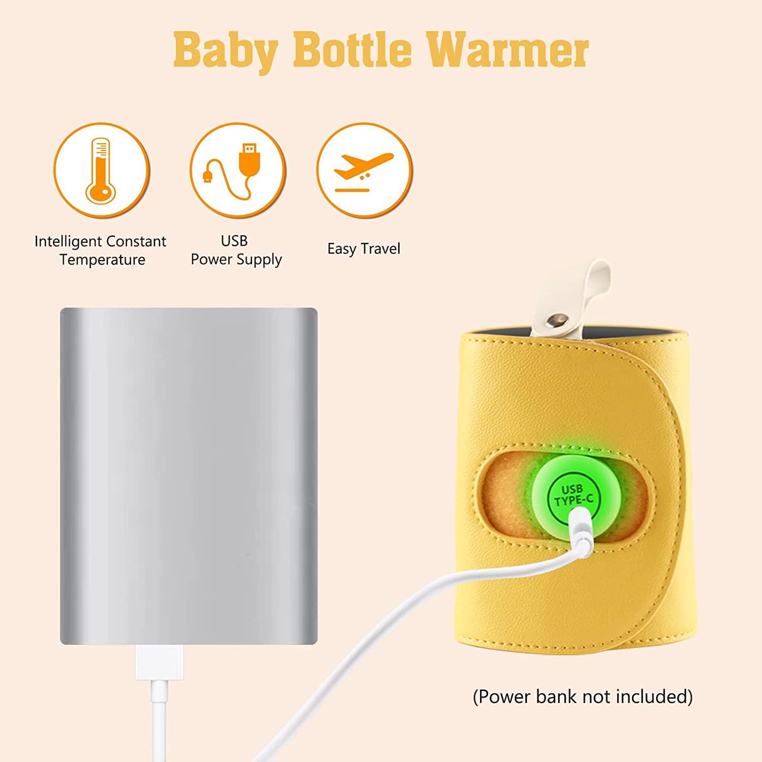 Bộ hâm nóng bình sữa trẻ em, Bình USB di động Bộ hâm nóng bình sữa du lịch Nắp lưu trữ bộ ổn nhiệt