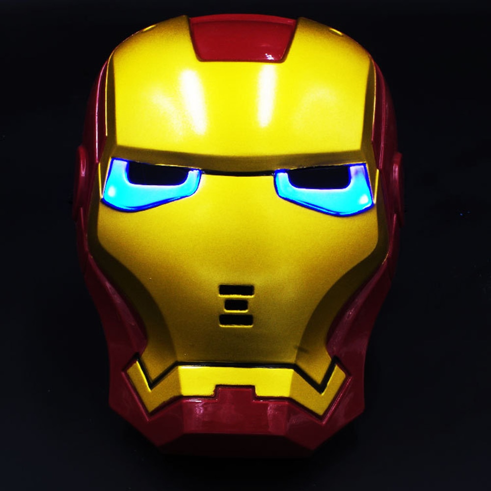 Mặt nạ người sắt Iron Man có đèn  hoá trang Halloween