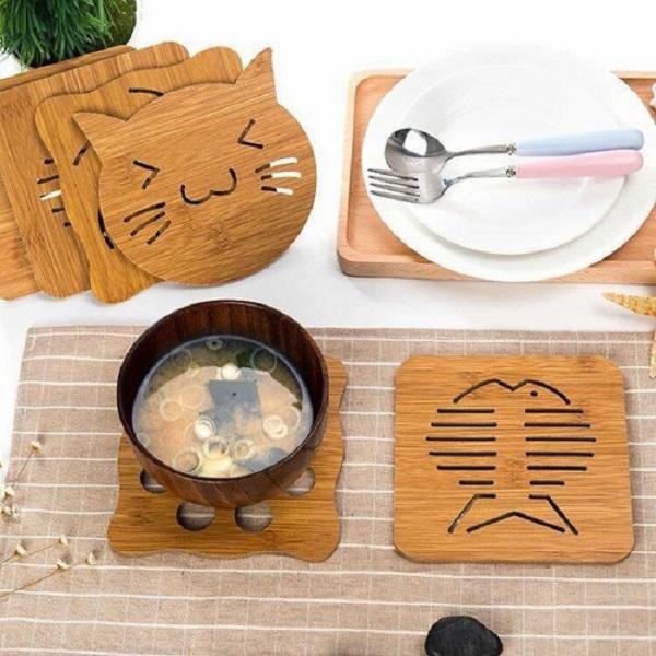 Tấm Lót Nồi Gỗ Nhiều Hình - Miễn Phí Vận Chuyển