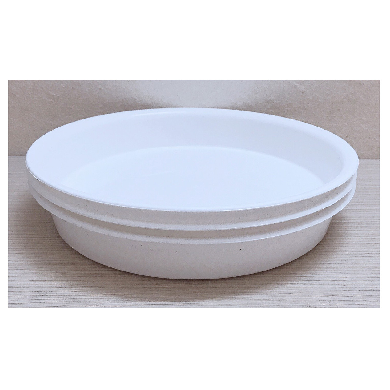 3 Khay  Lót Đế Chậu D200 - Màu Trắng