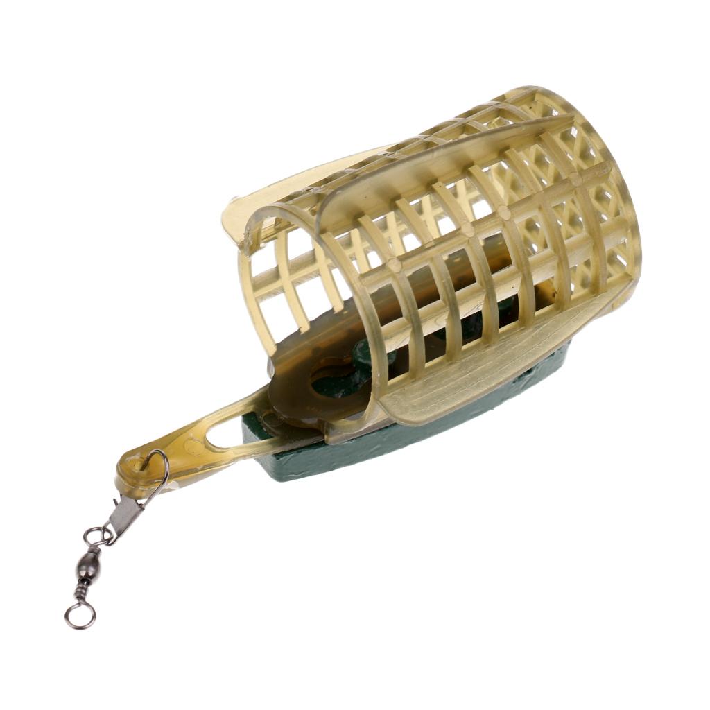 Fishing Feeder Lure Trap Bait Cage Bait Thrower with Lead Sinker