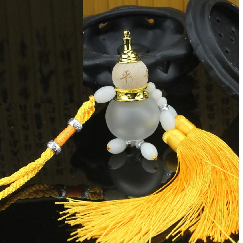Bình Hồ Lô Phong Thủy Đựng Nước Thơm Treo ô tô 206244 3 Tặng 1 bộ 4 miếng dán tay nắm cửa xe M 239.