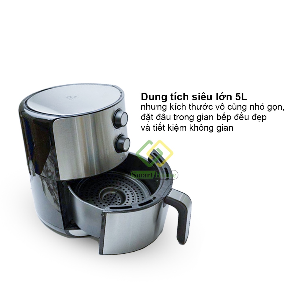 Nồi Chiên Không Dầu Perfekt PE0224 5L, Công Nghệ Rapid Air, Nồi Chống Dính Cao Cấp