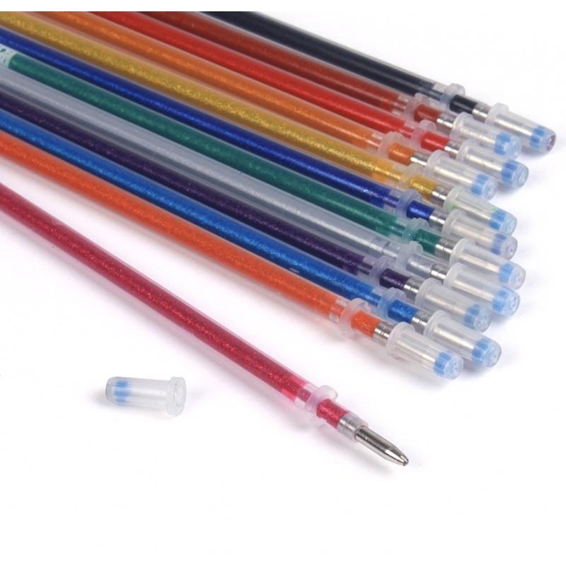 Set 48 ruột bút gel màu sắc neon lấp lánh dùng để trang trí vẽ tranh