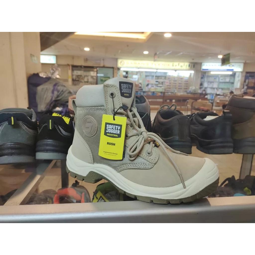 [Hàng Chính Hãng] Giày Bảo Hộ Safety Jogger Rush Sand Da Chất Lượng Cao, Chống Va Đập Mạnh, Chống Đâm Xuyên