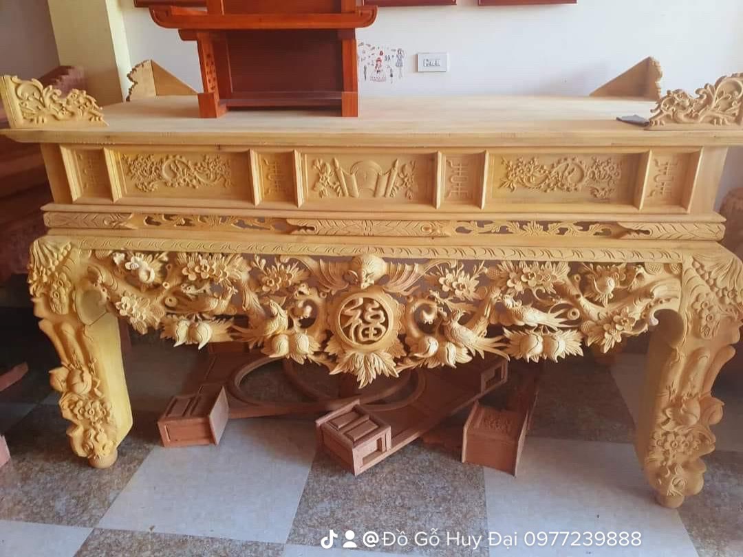 Sập thờ bằng gỗ mít 197cm